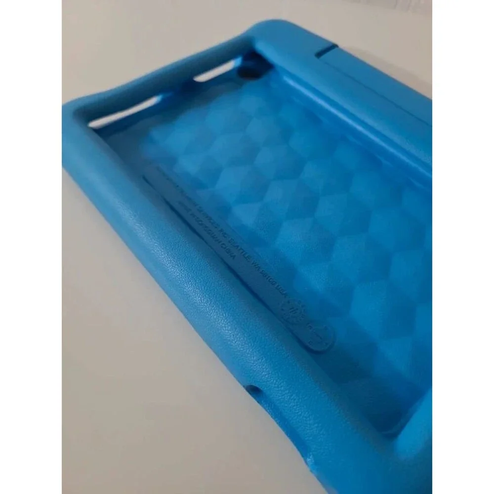 Case Only - Amazon Fire 7 Tablet Blue Teal Boys Kids Childproof Padded w/ Stand